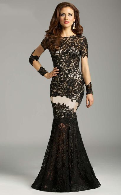 Lara Dresses - 32509 in Black/Nude