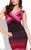 Jolene Collection - 14502 Bandage Fitted Cocktail Dress In Pink and Purple