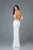 Scala - 48948 Sequined High Halter Backless Gown In White