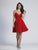 Dave & Johnny - A5404W Sleeveless Plunging Vneck A-line Cocktail Dress In Red