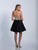 Dave & Johnny - A5406 Beaded Two Piece Pleated Cocktail Dress in Black