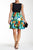 Taylor - Floral Flare Dress 8323M in Blue and Multi-Color