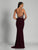 Dave & Johnny - A5433 Crystal Embellished Halter Fitted Dress in Red
