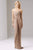 Adrianna Papell - 91869580 Bead Embellished Sweetheart Chiffon Dress in Brown