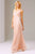 Adrianna Papell - 91889190 Sleeveless Crisscrossed Bodice Empire Gown in Pink and Orange