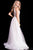54419 Lace High Halter A-line Dress