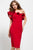54424 Asymmetrical Ruffled Cocktail Dress