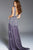 54456 Bedazzled Deep V-neck A-line Gown