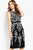 54463 Embroidered Illusion Bateau Sheath Dress