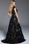 54480 Floral Appliqued Cap Sleeves Evening Gown