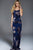 54505 Floral Fitted Evening Gown