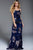 54505 Floral Fitted Evening Gown
