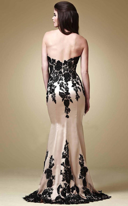 Mac Duggal Couture - 80266 Lace Sweetheart Mermaid Dress In Black and Neutral