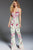 54518 Floral Embroidered Lace Deep V-neck Jumpsuit