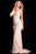 54539 Beaded Plunging V-neck Sheath Dress