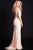 54539 Beaded Plunging V-neck Sheath Dress