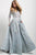 54550 Long Sleeve Multi Floral Illusion Lace Gown