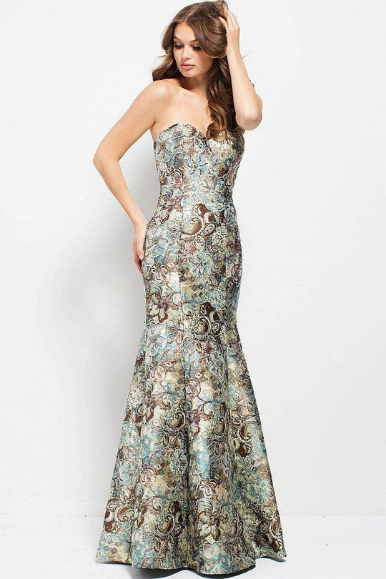 54603 Strapless Sweetheart Mermaid Evening Dress