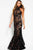 54807 Sequined High Halter Sheath Dress