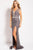 54933 Cap Sleeve Diamond Embellished Open Back Prom Dress