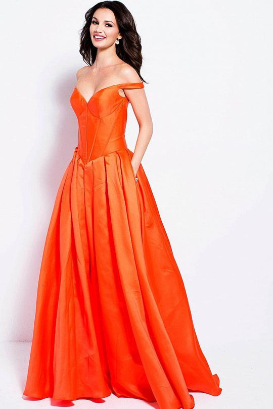 54970 Off Shoulder A-line Dress