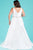 SC5222 Beaded V-neck Mikado Satin A-line Gown