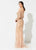 Ivonne D for Mon Cheri - 219D76W Beaded Long Sleeves Trumpet Gown in Nude