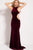 55005 High Neck Velvet Sheath Dress