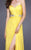 La Femme - 15368 Diamond Embellished Waist Strapless Sweetheart Gown In Yellow