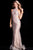 55015 High Halter Lace Fitted Cutout Prom Dress