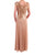Cachet - Sequined Bertha Mesh Dress 55113B in Gold