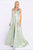 Ieena Duggal  - High Neck Gown Style 55128I in Blue/Gold