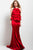 55128 Ruffled Halter Sheath Dress