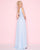 Mac Duggal - 55149L Ruched V-neck A-line Dress In Blue