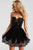 51557 Strapless Lace Pleated Cocktail Dress