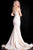 55185 High Halter Glitter Jersey Mermaid Gown