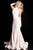 55185 High Halter Glitter Jersey Mermaid Gown