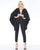Cassandra Stone - 55204A Embellished Deep V-neck Jumpsuit In Black