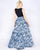 Mac Duggal Flash - 55226L Two Tone Beaded and Printed Ballgown In Blue and Black