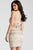 55233 Beaded Halter Racer Back Short Dress