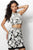 Jovani - 55241 Beaded Floral Lace High Halter Cocktail Dress In White and  Black