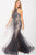 55261 Beaded Lace Sheer High Halter Mermaid Dress