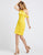Ieena Duggal - 55261I Asymmetric Neck Sheath Dress In Yellow