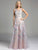Lara Dresses - Sheer Illusion A-Line Evening with Floral Embroidery Dress 33216 in  Multi-Color