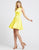 Ieena Duggal - 55268I Jewel Neck Short A-Line Dress In Yellow