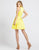 Ieena Duggal - 55268I Jewel Neck Short A-Line Dress In Yellow