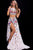55272 Two Piece Multi-Colored Floral Print A-line Dress