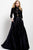 55321 Quarter-Length Sleeve Sequined Ballgown