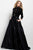 55321 Quarter-Length Sleeve Sequined Ballgown
