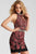 55326 Floral Embroidered Open Back Short Dress